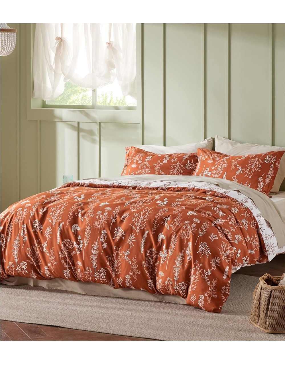 Bedsure Queen Reversible Duvet Cover & 2 Pillow Shams
